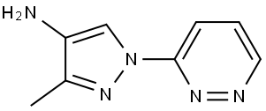 3-methyl-1-(pyridazin-3-yl)-1H-pyrazol-4-amine Struktur