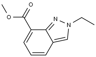 methyl 2-ethyl-2H-indazole-7-carboxylate Struktur