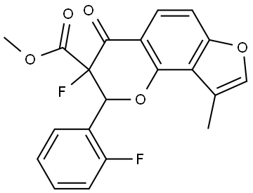 Methyl 3-fluoro-2-(2-fluorophenyl)-3,4-dihydro-9-methyl-4-oxo-2H-furo[2,3-h]-1-b... Struktur