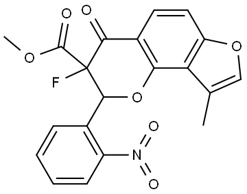 Methyl 3-fluoro-3,4-dihydro-9-methyl-2-(2-nitrophenyl)-4-oxo-2H-furo[2,3-h]-1-be... Struktur