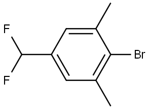 2-bromo-5-(difluoromethyl)-1,3-dimethylbenzene Struktur