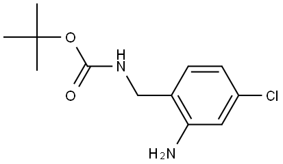 Carbamic acid, N-[(2-amino-4-chlorophenyl)methyl]-, 1,1-dimethylethyl ester Struktur