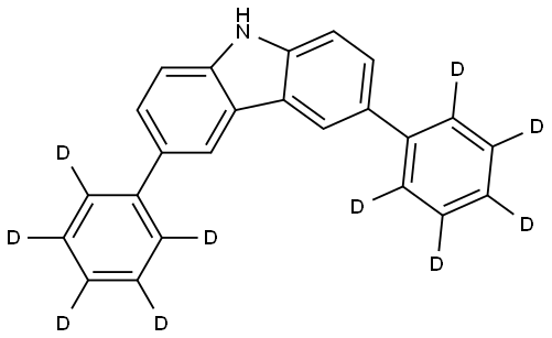 3,6-雙(苯基-D5)-9H-咔唑, 2179126-86-2, 結(jié)構(gòu)式