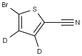 5-bromothiophene-2-carbonitrile-3,4-d2 Struktur