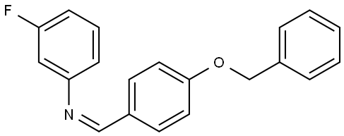 Benzenamine, 3-fluoro-N-[[4-(phenylmethoxy)phenyl]methylene]-, [N(Z)]- Struktur