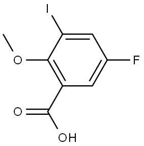 5-Fluoro-3-iodo-2-methoxy-benzoic acid Struktur