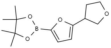 4,4,5,5-tetramethyl-2-(5-(tetrahydrofuran-3-yl)furan-2-yl)-1,3,2-dioxaborolane Struktur