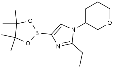 1-(Oxan-3-yl)-2-ethyl-1H-imidazole-4-boronic acid pinacol ester Struktur