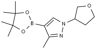 3-Methyl-1-(3-Tetrahydrofuryl)-1H-pyrazole-4-boronic acid pinacol ester Struktur