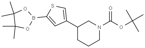 4-(N-Boc-piperidin-3-yl)thiophene-2-boronic acid pinacol ester Struktur