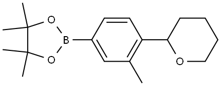 4-(Oxan-2-yl)-3-methylphenylboronic acid pinacol ester Struktur