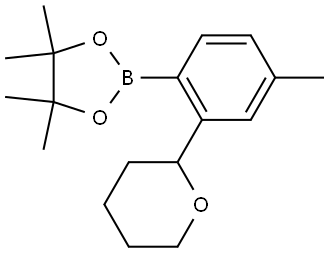 2-(Oxan-2-yl)-4-methylphenylboronic acid pinacol ester Struktur