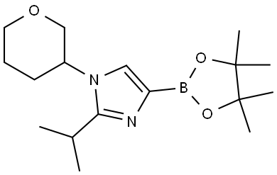 1-(Oxan-3-yl)-2-(iso-propyl)-1H-imidazole-4-boronic acid pinacol ester Struktur