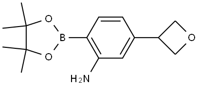 5-(oxetan-3-yl)-2-(4,4,5,5-tetramethyl-1,3,2-dioxaborolan-2-yl)aniline Struktur