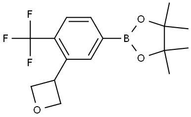 4,4,5,5-tetramethyl-2-(3-(oxetan-3-yl)-4-(trifluoromethyl)phenyl)-1,3,2-dioxaborolane Struktur