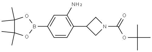 tert-butyl 3-(2-amino-4-(4,4,5,5-tetramethyl-1,3,2-dioxaborolan-2-yl)phenyl)azetidine-1-carboxylate Struktur