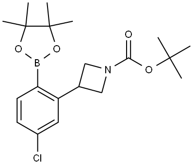 tert-butyl 3-(5-chloro-2-(4,4,5,5-tetramethyl-1,3,2-dioxaborolan-2-yl)phenyl)azetidine-1-carboxylate Struktur