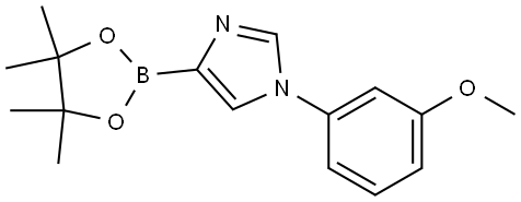 1-(3-methoxyphenyl)-4-(4,4,5,5-tetramethyl-1,3,2-dioxaborolan-2-yl)-1H-imidazole Struktur