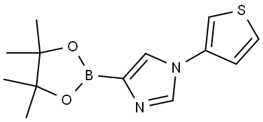 4-(4,4,5,5-tetramethyl-1,3,2-dioxaborolan-2-yl)-1-(thiophen-3-yl)-1H-imidazole Struktur