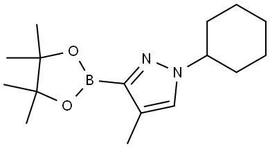 4-Methyl-1-cyclohexyl-1H-pyrazole-3-boronic acid pinacol ester Struktur