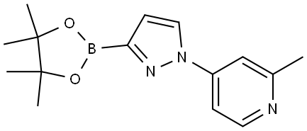 Pyridine, 2-methyl-4-[3-(4,4,5,5-tetramethyl-1,3,2-dioxaborolan-2-yl)-1H-pyrazol-1-yl]- Struktur