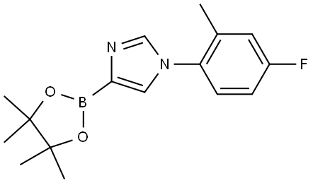 1-(4-fluoro-2-methylphenyl)-4-(4,4,5,5-tetramethyl-1,3,2-dioxaborolan-2-yl)-1H-imidazole Struktur