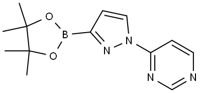 1-(PYRIMIDIN-4-YL)-1H-PYRAZOL-3-YLBORONIC ACID PINACOL ESTER Struktur