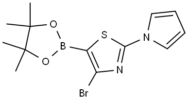 4-Bromo-2-(1H-pyrrol-1-yl)thiazole-5-boronic acid pinacol ester Struktur