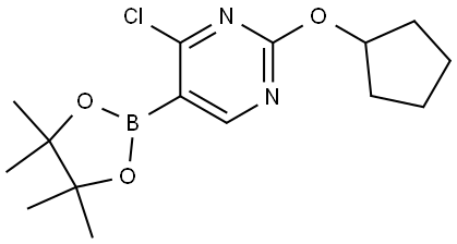 4-Chloro-2-(cyclopentoxy)pyrimidine-5-boronic acid pinacol ester Struktur