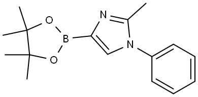 2-methyl-1-phenyl-4-(4,4,5,5-tetramethyl-1,3,2-dioxaborolan-2-yl)-1H-imidazole Struktur