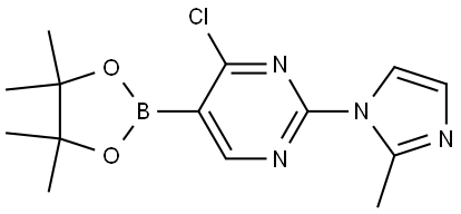 4-Chloro-2-(2-methylimidazol-1-yl)pyrimidine-5-boronic acid pinacol ester Struktur