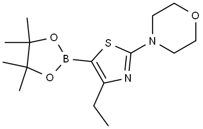 4-Ethyl-2-(morpholino)thiazole-5-boronic acid pinacol ester Struktur