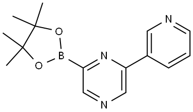 2-(pyridin-3-yl)-6-(4,4,5,5-tetramethyl-1,3,2-dioxaborolan-2-yl)pyrazine Struktur