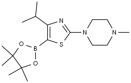 4-(iso-Propyl)-2-(N-methylpiperazin-1-yl)thiazole-5-boronic acid pinacol ester Struktur