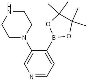 3-(Piperazin-1-yl)pyridine-4-boronic acid pinacol ester Struktur