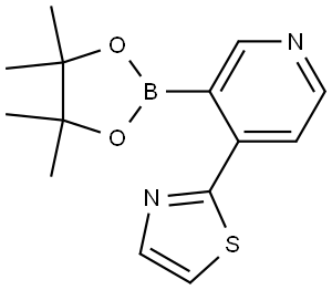 4-(Thiazol-2-yl)pyridine-3-boronic acid pinacol ester Struktur