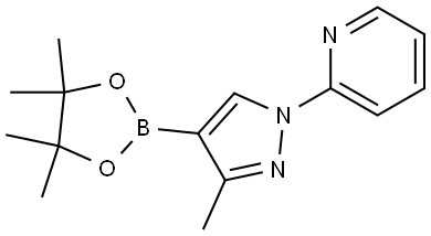 2-(3-methyl-4-(4,4,5,5-tetramethyl-1,3,2-dioxaborolan-2-yl)-1H-pyrazol-1-yl)pyridine Structure