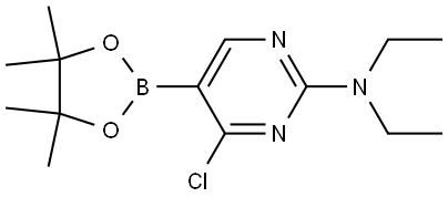 4-Chloro-2-(diethylamino)pyrimidine-5-boronic acid pinacol ester Struktur