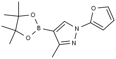 1-(furan-2-yl)-3-methyl-4-(4,4,5,5-tetramethyl-1,3,2-dioxaborolan-2-yl)-1H-pyrazole Structure