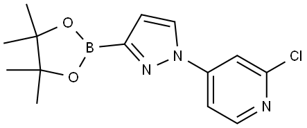 Pyridine, 2-chloro-4-[3-(4,4,5,5-tetramethyl-1,3,2-dioxaborolan-2-yl)-1H-pyrazol-1-yl]- Struktur