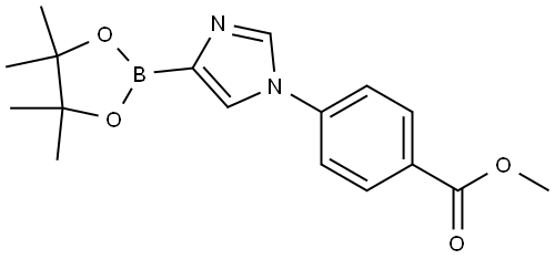 methyl 4-(4-(4,4,5,5-tetramethyl-1,3,2-dioxaborolan-2-yl)-1H-imidazol-1-yl)benzoate Struktur