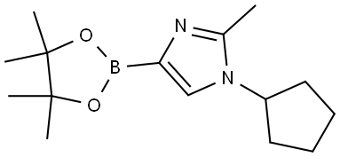 1-cyclopentyl-2-methyl-4-(4,4,5,5-tetramethyl-1,3,2-dioxaborolan-2-yl)-1H-imidazole Struktur