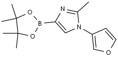 1-(furan-3-yl)-2-methyl-4-(4,4,5,5-tetramethyl-1,3,2-dioxaborolan-2-yl)-1H-imidazole Struktur