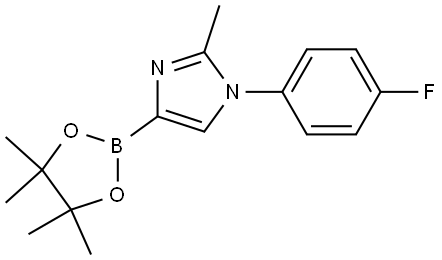 1-(4-fluorophenyl)-2-methyl-4-(4,4,5,5-tetramethyl-1,3,2-dioxaborolan-2-yl)-1H-imidazole Struktur