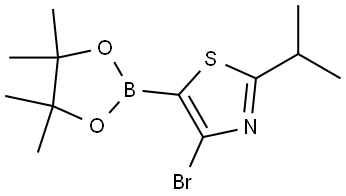 4-Bromo-2-(iso-propyl)thiazole-5-boronic acid pinacol ester Struktur