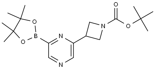 tert-butyl 3-(6-(4,4,5,5-tetramethyl-1,3,2-dioxaborolan-2-yl)pyrazin-2-yl)azetidine-1-carboxylate Struktur