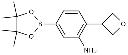 2-(oxetan-3-yl)-5-(4,4,5,5-tetramethyl-1,3,2-dioxaborolan-2-yl)aniline Struktur