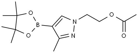 3-Methyl-1-(2-Acetoxyethyl)pyrazole-4-boronic acid pinacol ester Struktur