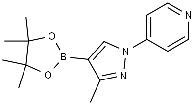 Pyridine, 4-[3-methyl-4-(4,4,5,5-tetramethyl-1,3,2-dioxaborolan-2-yl)-1H-pyrazol-1-yl]- Struktur