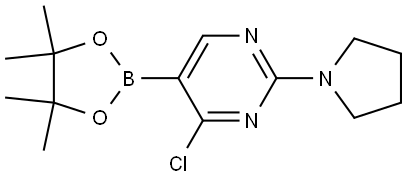 4-Chloro-2-(pyrrolidino)pyrimidine-5-boronic acid pinacol ester Struktur